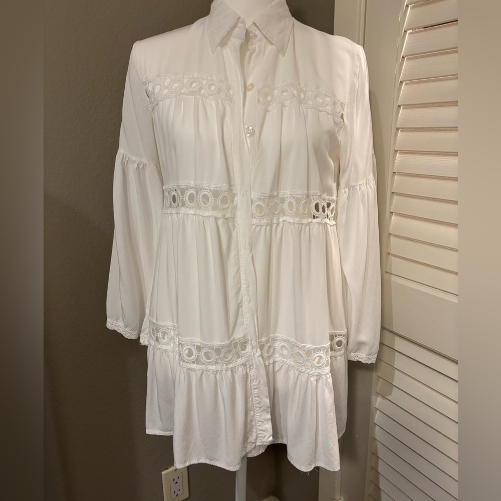 White Swimsuit Cover-Up